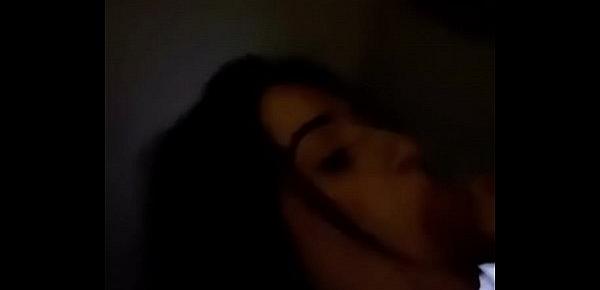  This just happened on periscope her first live she suck bf cock and gets bent over the bed to be fucked on live.